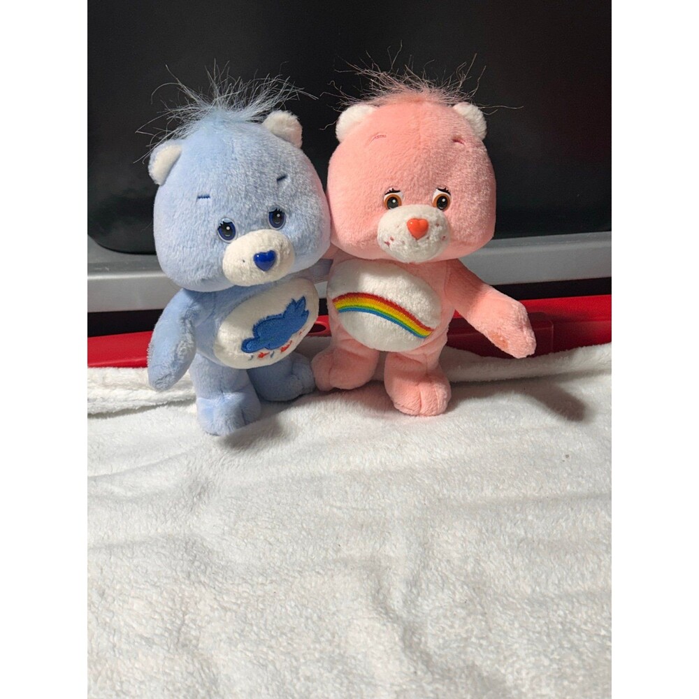 Grumpy and cheer bear cuddle pair